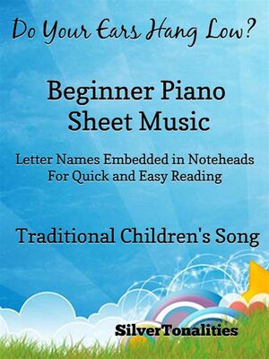 cover image of Do Your Ears Hang Low Beginner Piano Sheet Music